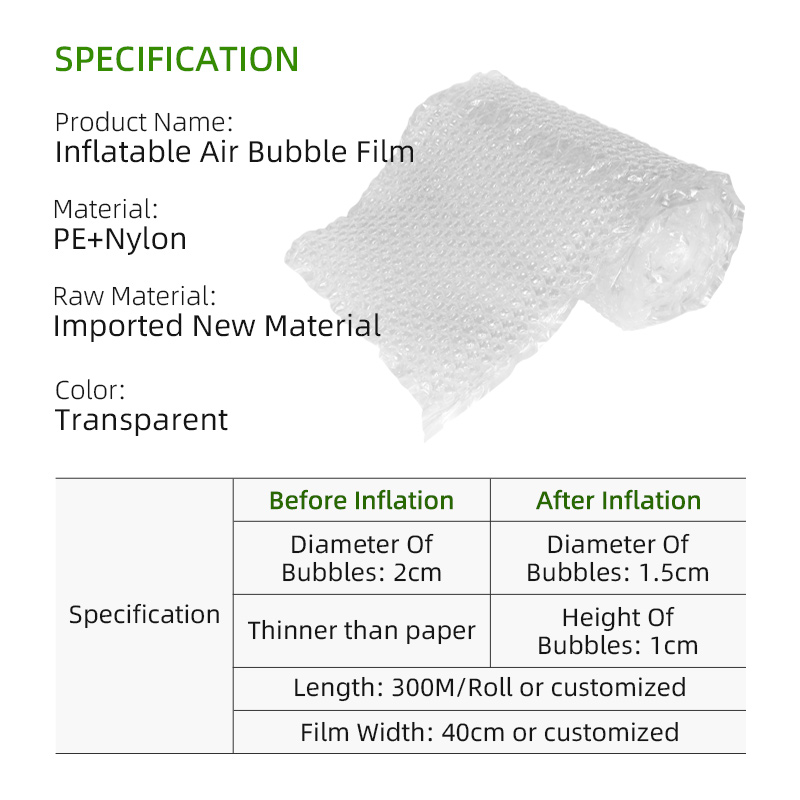 Diameter 3.5cm Inflatable Air Bubble Cushion Roll