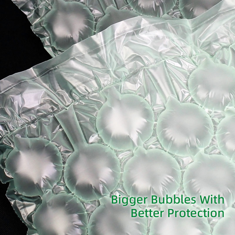 Recyclable air bubble film features