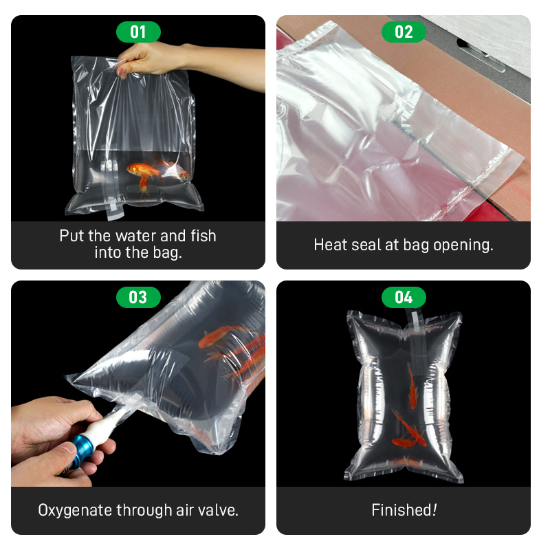 Oxgenated Leakproof Live Fish Shipping Bag