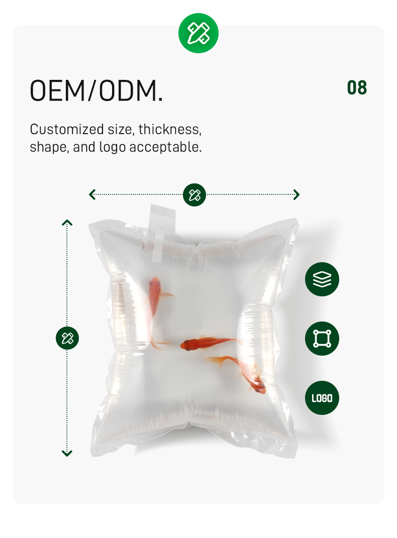 Live fish shipping bags features