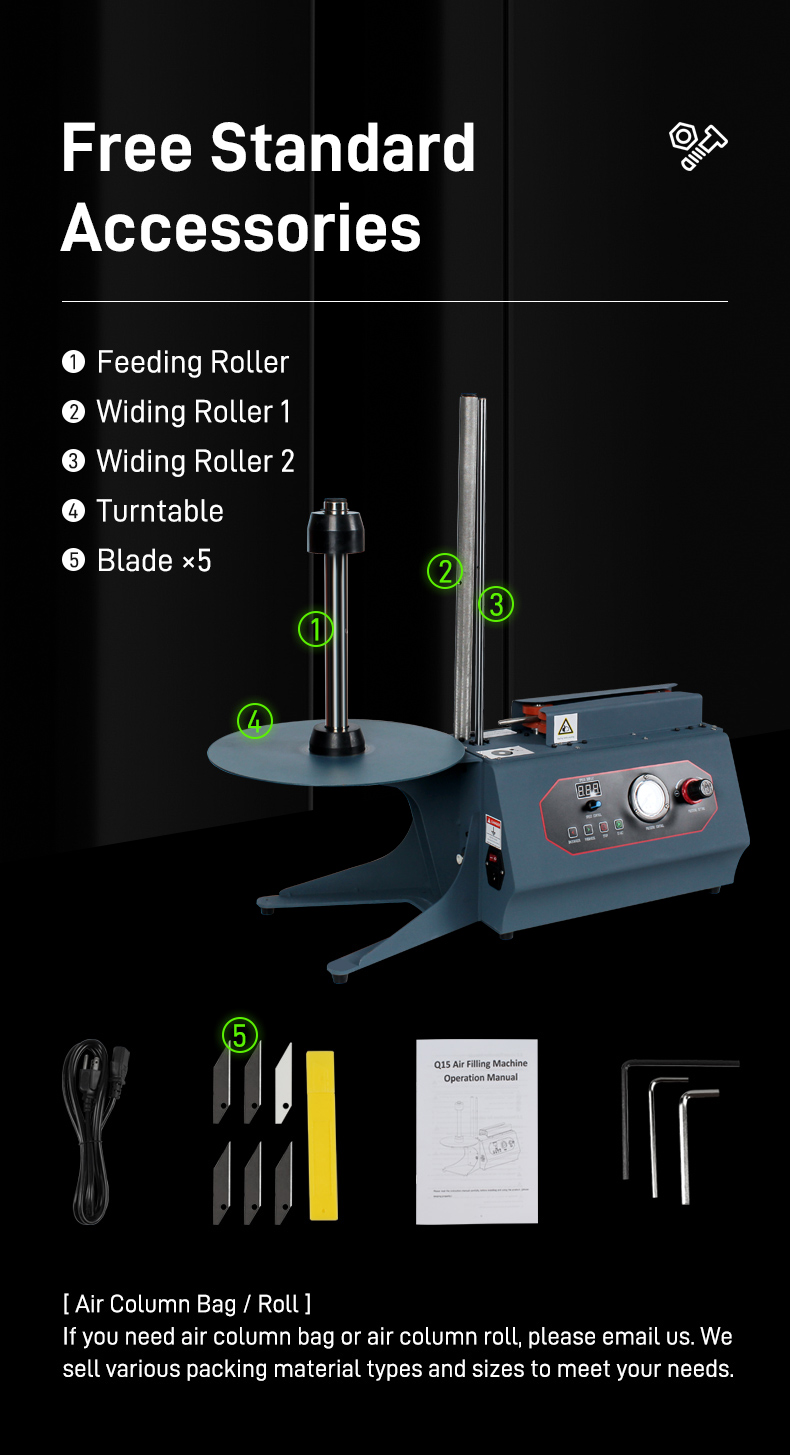 Q015 air cushion machine free standard spare parts