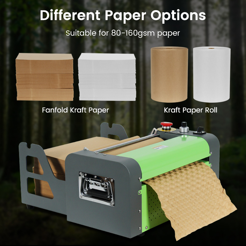 Desktop Paper Wrap Dunnage Bubble Machine For Packaging