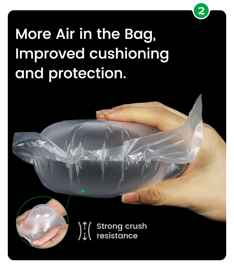 Round air cushion bag features