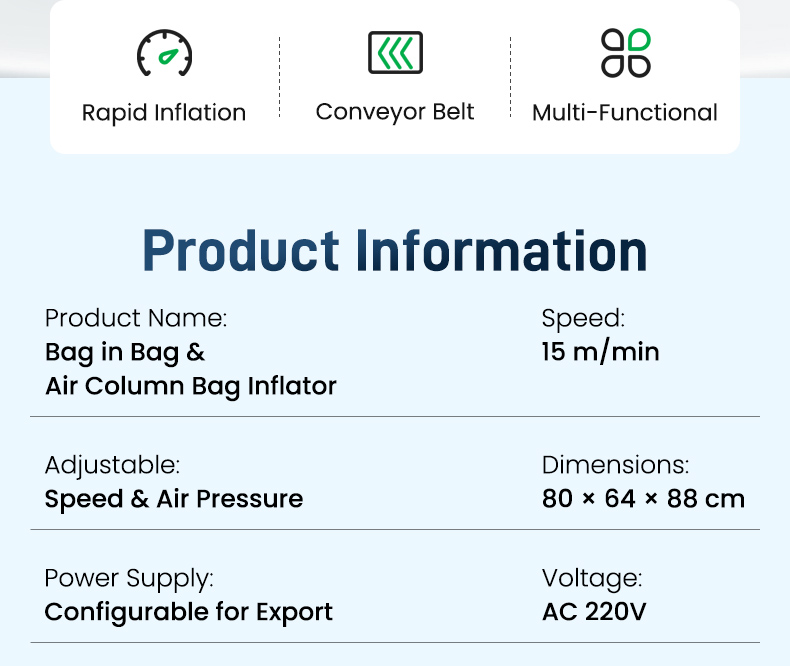 Bag in bag air column filling machine specification