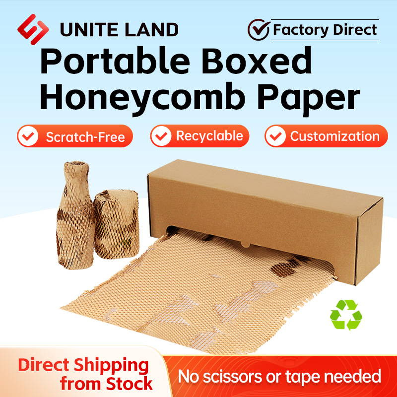 Kraft Extensible Honeycomb Wrapping Paper Roll (Boxed)