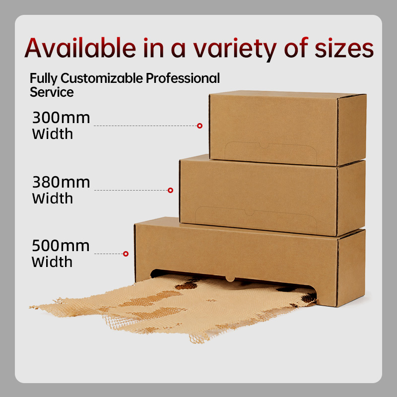 Kraft Extensible Honeycomb Wrapping Paper Roll (Boxed)