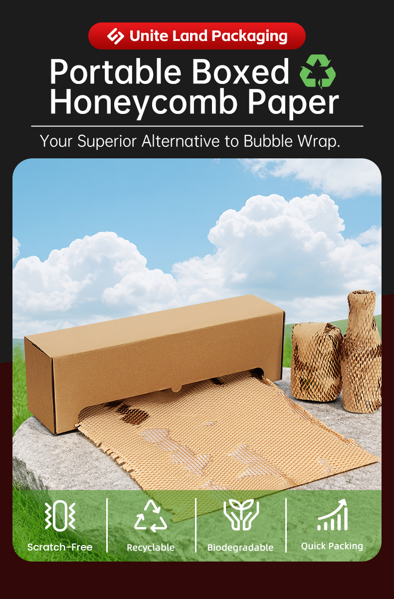 Boxed honeycomb paper