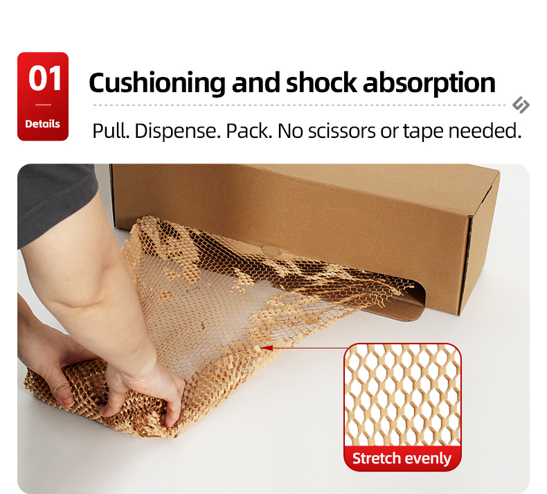 Features of boxed honeycomb paper
