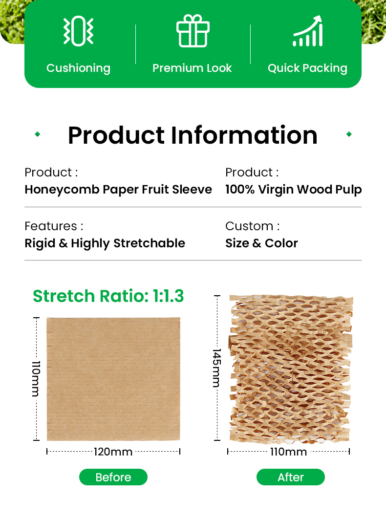 Infomation of fruit honeycomb paper sleeve