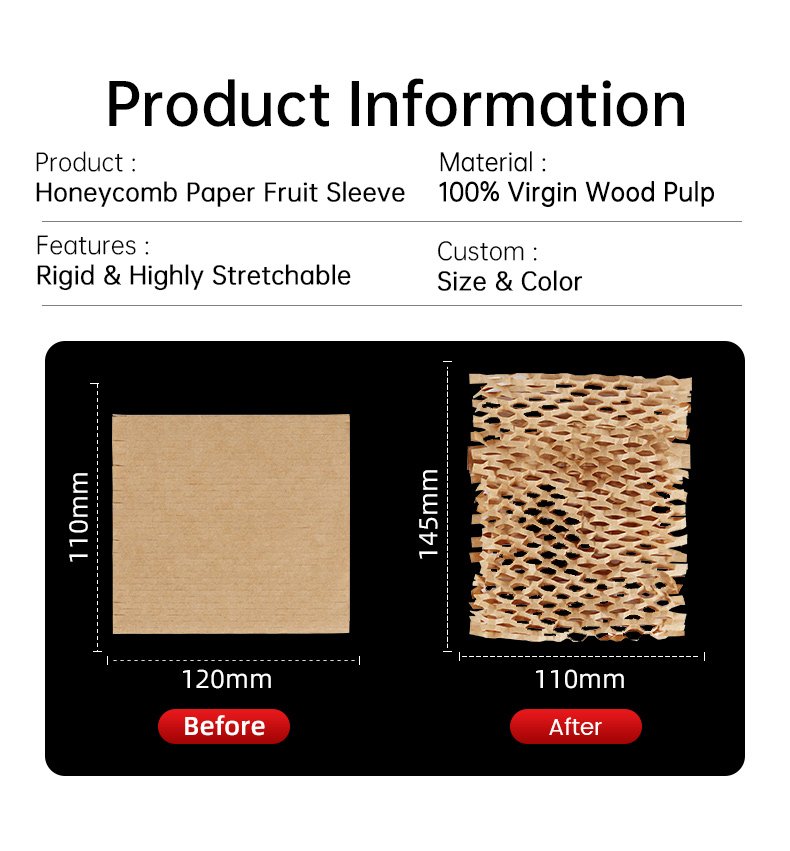 Infomation of fruit honeycomb paper sleeve